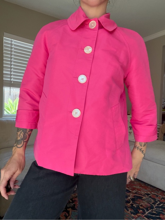 Ralph Lauren Jackets & Blazers - Ralph Lauren pink cropped trench coat jacket petite